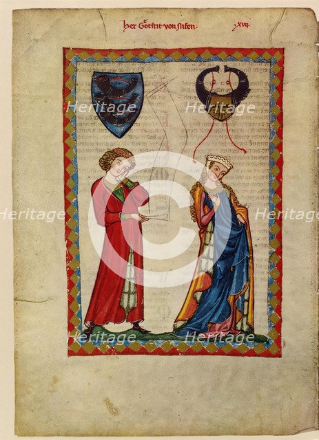 Gottfried von Neifen (From the Codex Manesse), Between 1305 and 1340. Artist: Anonymous  