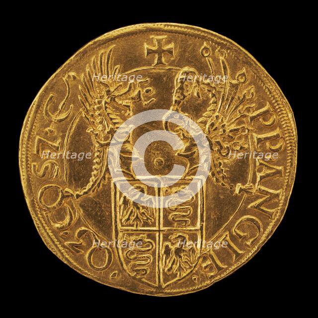 Shield with Two Crests [reverse], 16th century. Creator: Unknown.