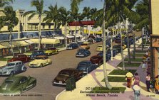 'Lincoln Road, Exclusive Shopping Center of Miami Beach', Florida, USA, 1948. Artist: Unknown