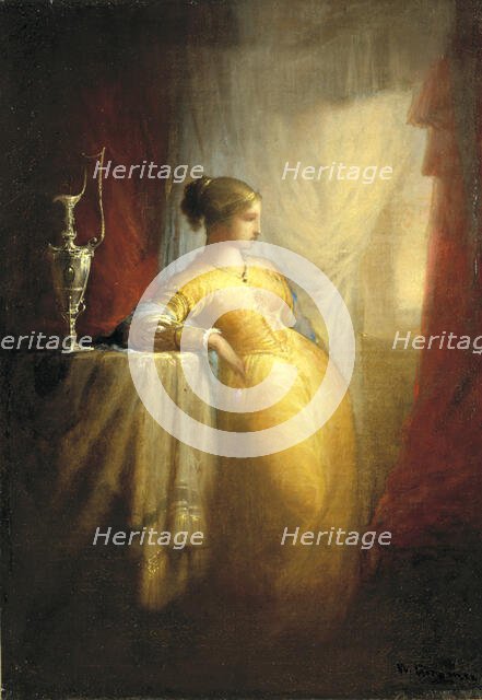 At the Window, ca. 1870. Creator: William Rimmer.