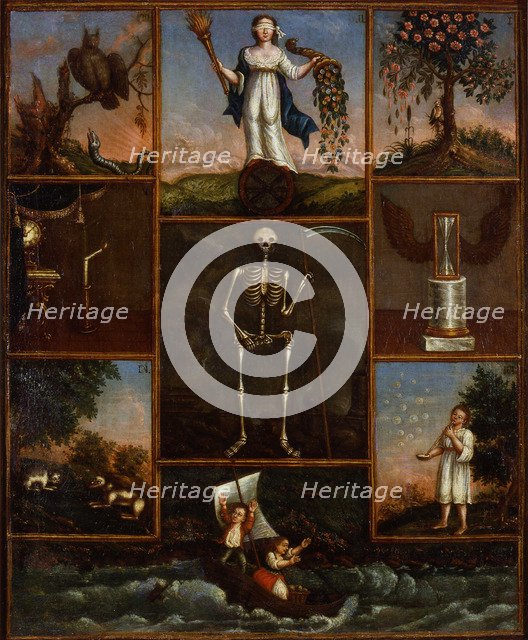 Nine allegorical compositions on the uncertainty of life, Second Half of the 18th cen..