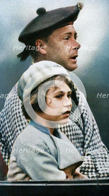 Princess Elizabeth with her uncle "David", c1936. Creator: Unknown.