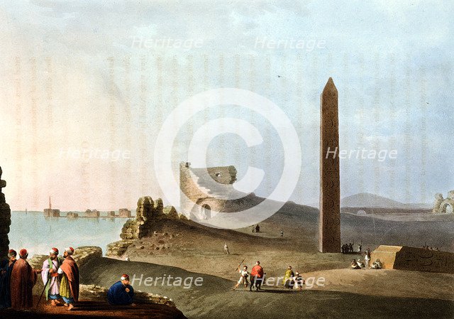 'Obelisks at Alexandria called Cleopatra's Needles', 1802. Artist: Unknown