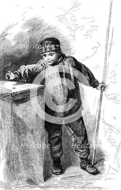 "The Flyfisher", by W. Hunt, in the winter exhibition of the Water-colour Society, 1862. Creator: W Thomas.