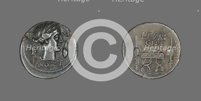 Denarius (Coin) Depicting the Goddess Ceres, about 63 BCE. Creator: Unknown.