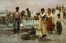 Water Carriers, Venice, 1884. Creator: Frank Duveneck.