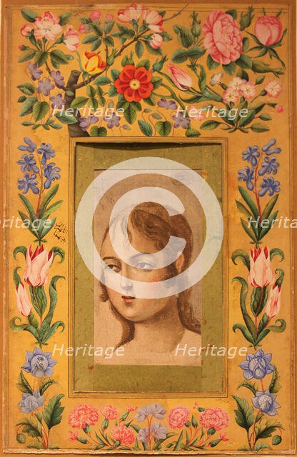 Painting of a Young Beauty, 1740s-50s. Creators: Muhammad Sadiq, 'Ali Akbar.