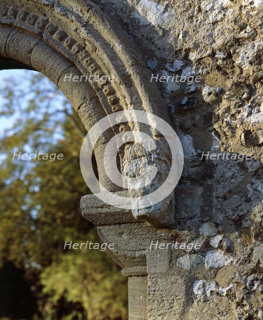 Detail of the south doorway of the lodgings, Thetford Priory, Norfolk, c2000s(?). Artist: Unknown.