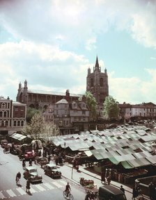 The Market Place with St Peter Mancroft, Norwich, Norfolk, c1955-1965. Creator: Arthur Charles Kirby Ware.