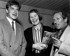 Glenda Jackson (1936- ), British politician and actress, with Harry Enfield, British comedian, 1991. Artist: Sidney Harris