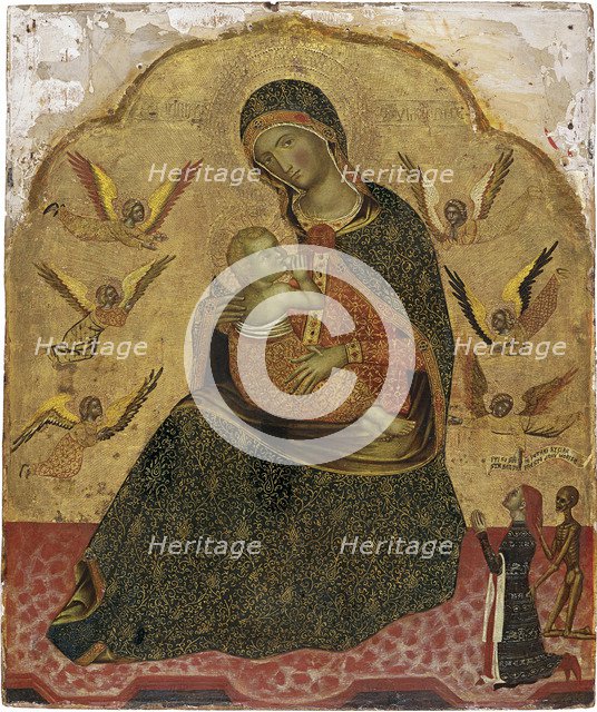 The Virgin of Humility with Angels and a Donor. Artist: Anonymous 