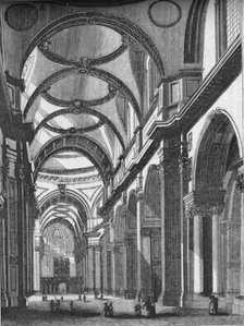 'Interior of St. Paul's, looking East', 1835, (1845). Artist: John Jackson.