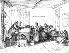 Illustrated handbooks to the picture exhibitions: "The Swiss Village School" by Armand Leleux, 1880. Creator: Unknown.