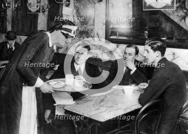 Eleven o'clock coffee, London, 1926-1927. Artist: Unknown