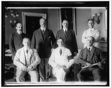 Group: William Gibbs McAdoo, center front, between 1910 and 1920. Creator: Harris & Ewing.