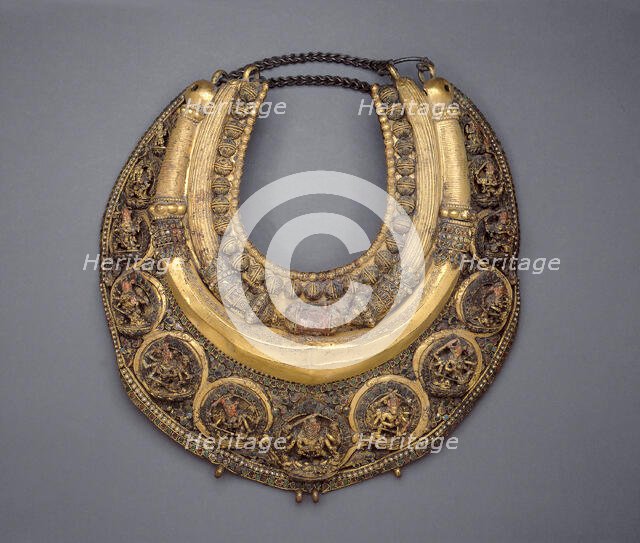 Necklace Inscribed with the Name of King Pratapamalladeva, About 1650. Creator: Unknown.