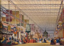 'The British Nave at the Great Exhibition of 1851, The Crystal Palace', c1854. Artist: Unknown.
