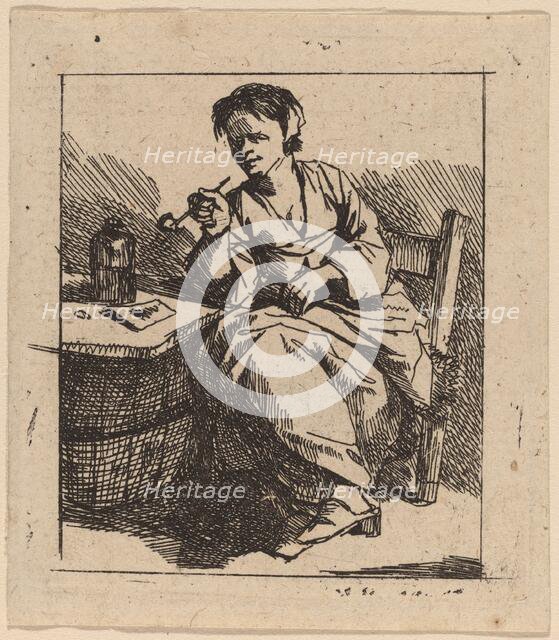 A Woman Smoking. Creator: Cornelis Bega.