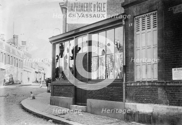 Work of mob at St Quentin in food price riots, 1911. Creator: Bain News Service.