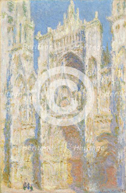 Rouen Cathedral, West Façade, Sunlight, 1894. Creator: Claude Monet.