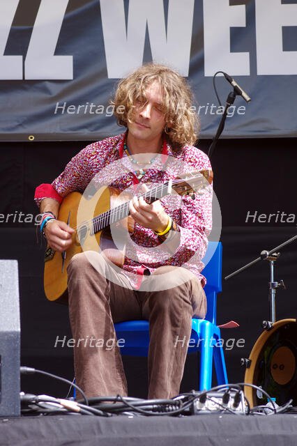 Remi Harris, Remi Harris and Tom Moore Duo, Battle Jazz Weekend, Battle, East Sussex, 24 July 2022. Creator: Brian O'Connor.
