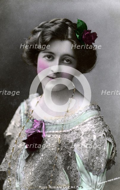 Miriam Clements, English actress, 1906.Artist: Biograph Studio