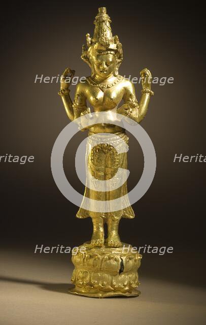 Goddess (Devi) (image 1 of 3), With later reworkings. Creator: Unknown.