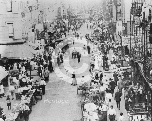 East Side street, New York, USA, c1910? Artist: Unknown