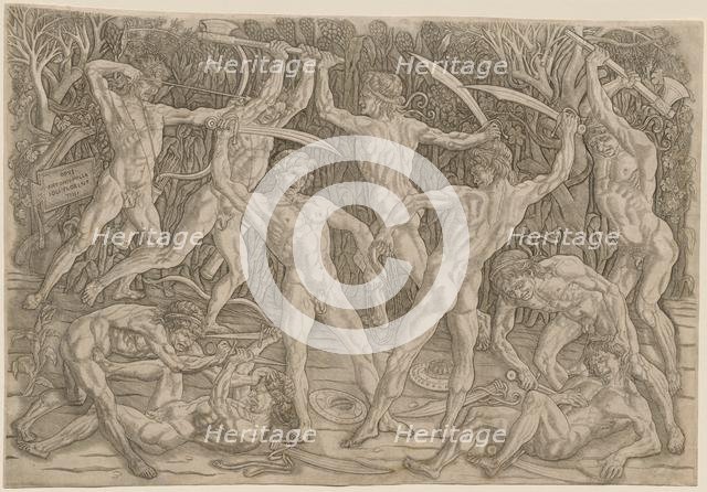 Battle of the Nudes, 1470s-80s. Creator: Antonio del Pollaiuolo (Italian, 1431/32-1498).