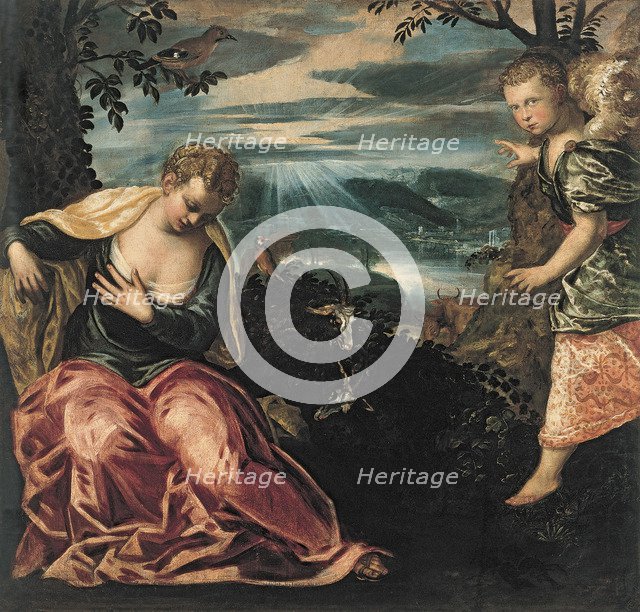 The Annunciation to Manoah's Wife. Artist: Tintoretto, Jacopo (1518-1594)