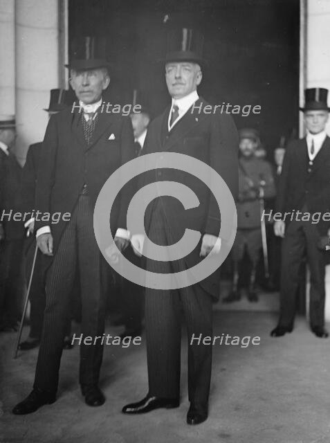 Belgian Mission To U.S., Baron Ludovic Moncheur...and Secretary Robert Lansing...1917. Creator: Harris & Ewing.