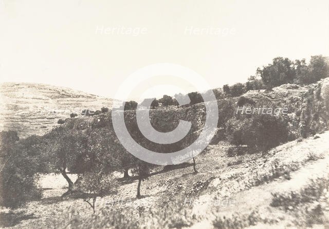 Jérusalem, Vue générale de la Vallée de Hinnom, 1854. Creator: Auguste Salzmann.