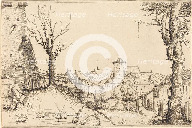 Courtyard of a Castle, 1546. Creator: Augustin Hirschvogel.