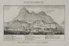 First Carlist War, (1833-1840): Southern view of the town of Berga, 1870.  Creator: Unknown.