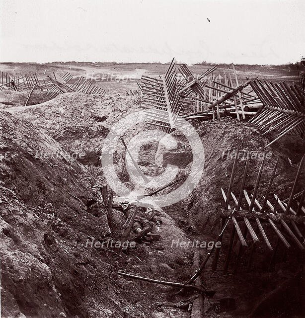 Dead Confederates, Fort Mahone, 1864. Creator: Thomas C. Roche.