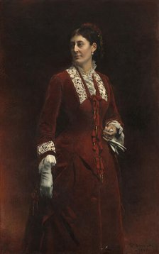 Portrait of Madame Georges Ehrler, 1880. Creator: Leon Joseph Florentin Bonnat.