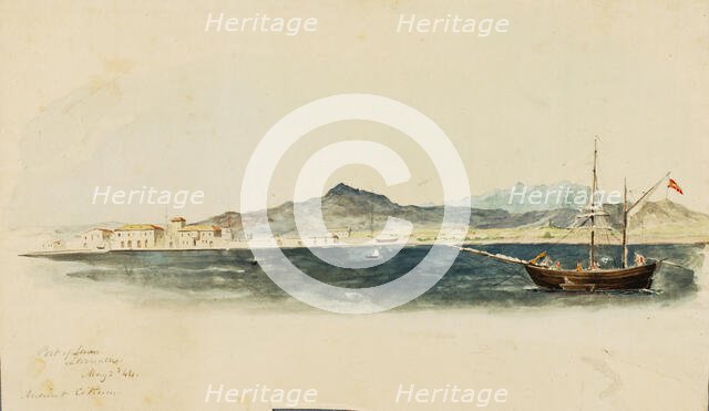 Port of Larnaca, 1844. Creator: Miner Kilbourne Kellogg.