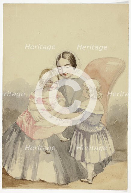 Hugh and Florence, Ashford, 1848. Creator: Elizabeth Murray.