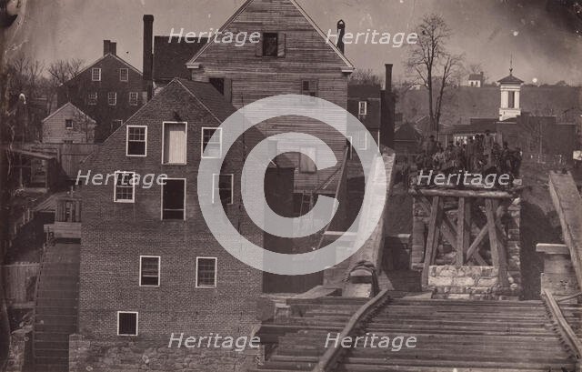 End of the Bridge after Burnside's Attack, Fredericksburg, Virginia, 1863. Creator: Andrew Joseph Russell.