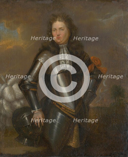 Portrait of a nobleman in a suit of armour, after 1750.  Creator: Johann Lucas Kracker.