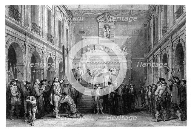 The Execution of Montmorenci, Court of the Hotel De Ville, Toulouse, 1632, (1860).Artist: J Carter