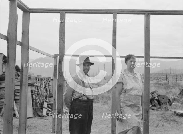 Farmer starting out on cut-over land..., Priest River Valley, Bonner County, Idaho, 1939. Creator: Dorothea Lange.