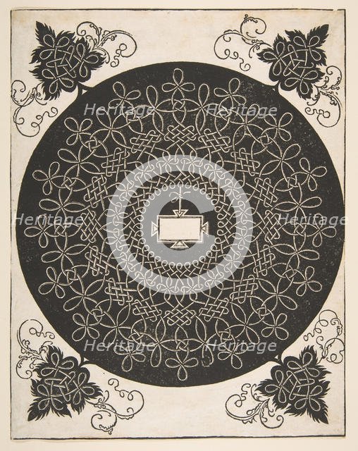 Embroidery Pattern with an Oblong Panel in its Center, 1521 before. Creator: Albrecht Durer.