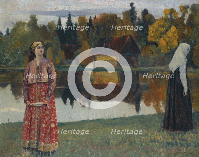 By the Lake, 1924. Artist: Nesterov, Mikhail Vasilyevich (1862-1942)