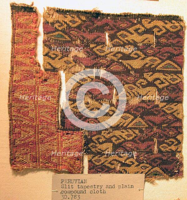 Fragments, Peru, A.D. 1000/1476. Creator: Unknown.