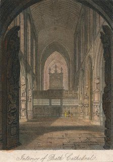 'Interior of Bath Cathedral', 19th century? Creator: Unknown.