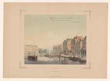 View of the Aalmarkt in Leiden, 1854. Creator: Gerardus Johannes Bos.
