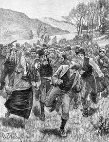 The Irish Land League Agitation: attack on a process server, 1881. Creator: W. Q..