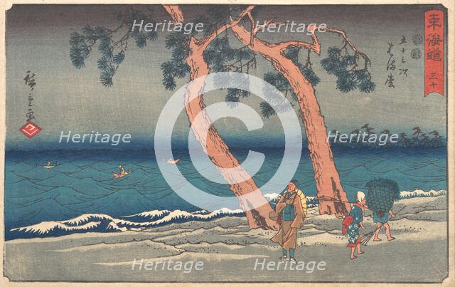 Hamamatsu Station, ca. 1842., ca. 1842. Creator: Ando Hiroshige.