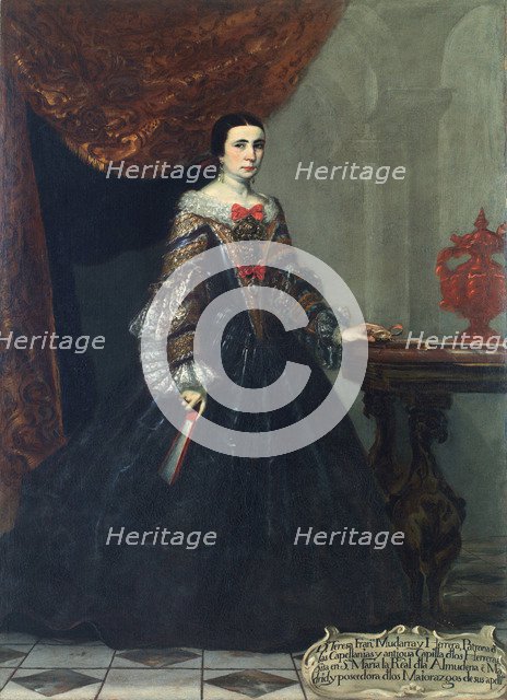 Portrait of Teresa Francisca Mudarra y Herrera, c. 1620. Artist: Coello, Claudio (1642-1693)